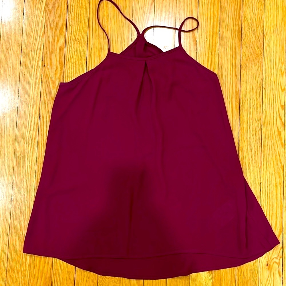 EUC Banana Republic Slinky Racerback Tank in Mulberry/Wine size small